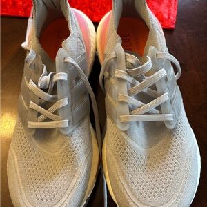 Adidas Gray and Pink Sneakers women size 8